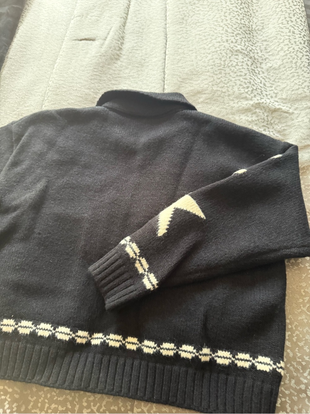Commense Double-Zip Pockets Lapel Cardigan - Picture 13 of 14